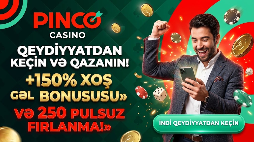 Pinco casino oyun seçimi görünüşü